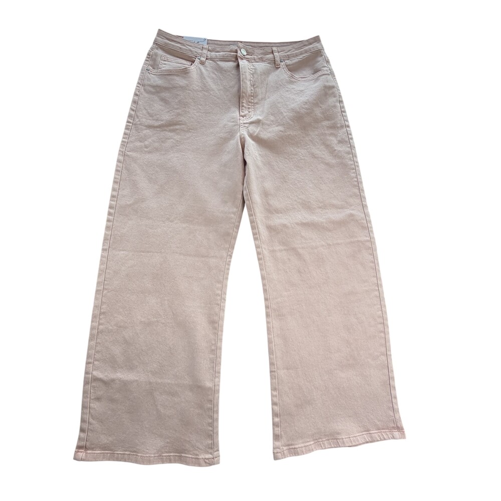 Bayeas Pants Womens 32 Pink MIKA Mid-Rise Barrel Chino Denim Stretch 34x28